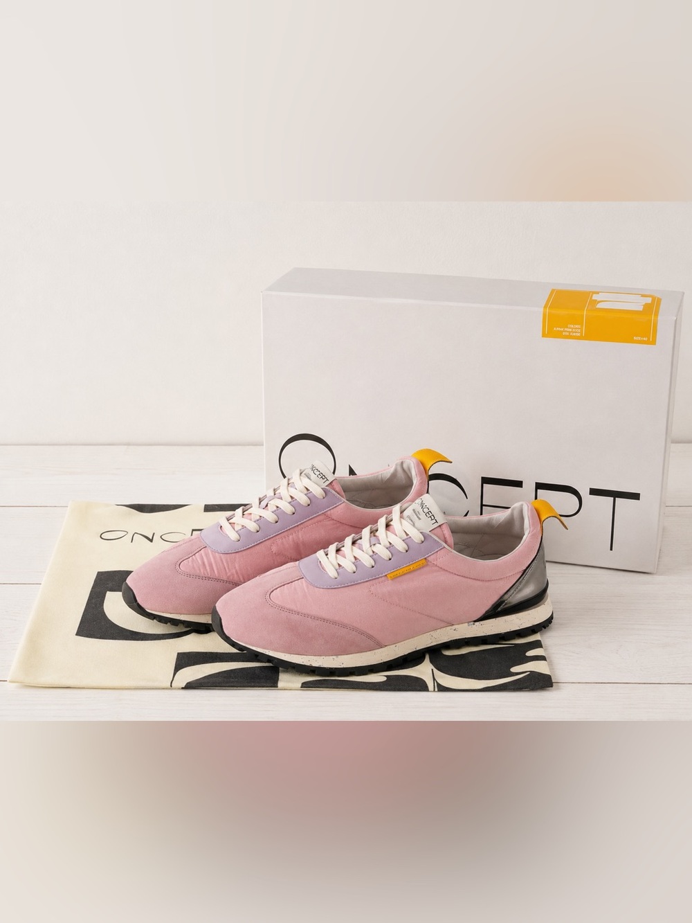 Oncept Lilac Nylon/Suede Travelist Tokyo Laceup Retro Sneakers Size 8 New In Box